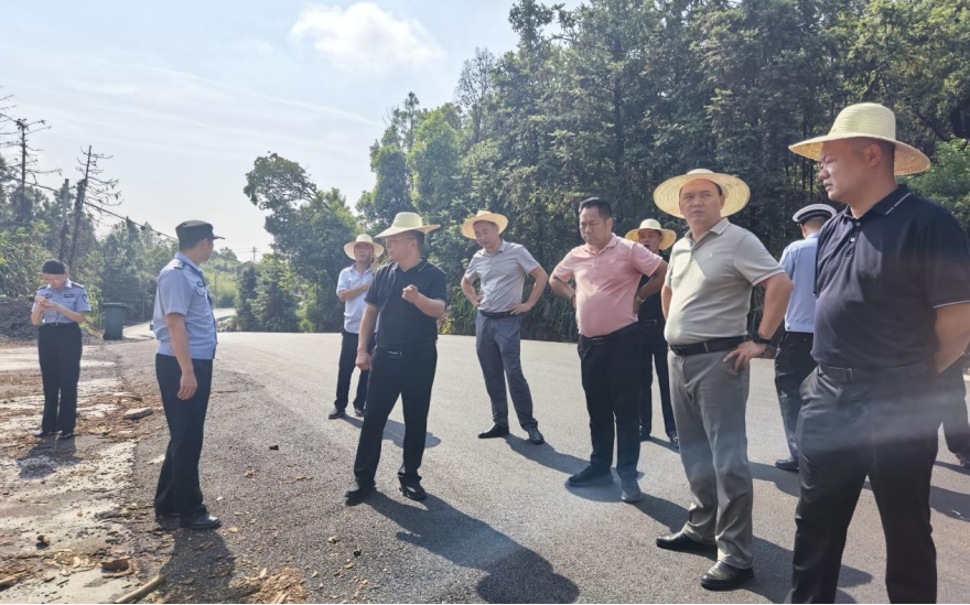 淥口區(qū)區(qū)委常委、政法委書記調(diào)研S330淦田至古岳峰公路二期項(xiàng)目建設(shè)工作